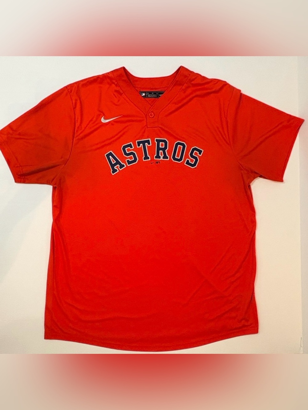 Nike Houston Astros MLB Orange Baseball Jersey Shirt Men’s XL Dri-FIT Polyester